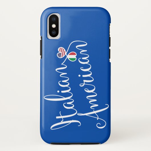 Italiaans-Amerikaanse telefooncel met ingebouwde k Case-Mate iPhone Case (Achterkant)