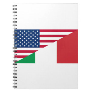 Italiaans-Amerikaanse trots VS Italië vlag Notitieboek