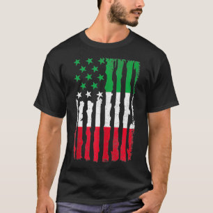 Italiaans-Amerikaanse trots VS-vlag Italië wortels T-shirt