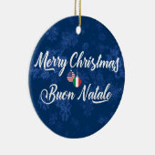 Italiaans-Amerikaanse vakantieoord, Buon Natale Keramisch Ornament (Rechts)
