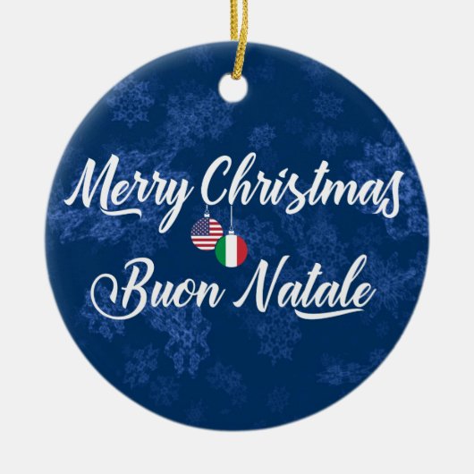 Italiaans-Amerikaanse vakantieoord, Buon Natale Keramisch Ornament (Voorkant)