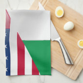 Italiaans-Amerikaanse vlag 16 x 24 inch Theedoek (Quarter Fold)