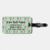 Italiaans-Amerikaanse vlag Bagagelabel (Achterkant horizontaal)