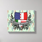 Italiaans-Amerikaanse vlag Canvas Afdruk (Voorkant)