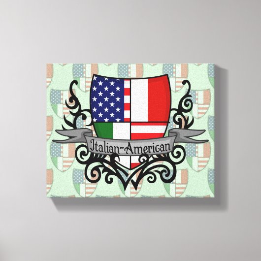 Italiaans-Amerikaanse vlag Canvas Afdruk (Voorkant)