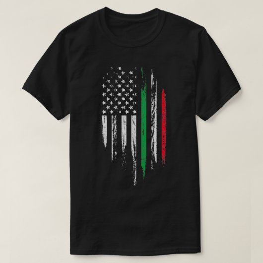 Italiaans - Amerikaanse vlag Combo Italië T-shirt (Design voorkant)