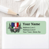 Italiaans-Amerikaanse vlag Etiket (Insitu)