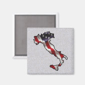 Italiaans-Amerikaanse vlag Magneet (Voorkant / Achterkant)