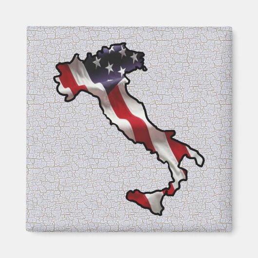 Italiaans-Amerikaanse vlag Magneet (Voorkant)