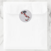 Italiaans-Amerikaanse vlag Ronde Sticker (Tas)