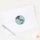 Italiaans-Amerikaanse vlag Ronde Sticker (Envelop)