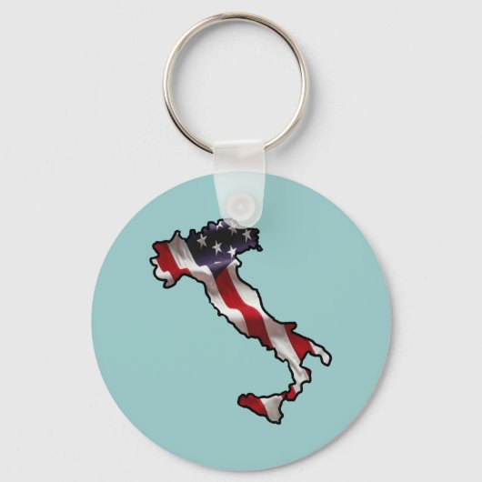 Italiaans-Amerikaanse vlag Sleutelhanger (Voorkant)