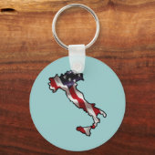 Italiaans-Amerikaanse vlag Sleutelhanger (Voorkant)