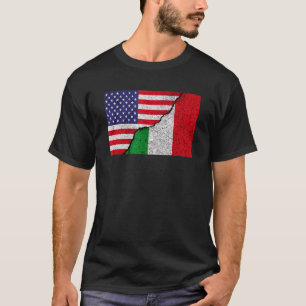 Italiaans - Amerikaanse vlag voor half - amerika : T-shirt