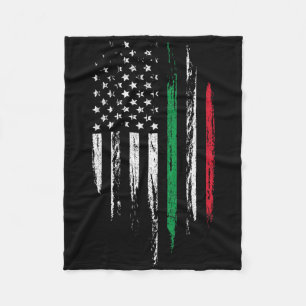 Italiaans-Amerikaanse vlagcombinatie Italië VS Ita Fleece Deken