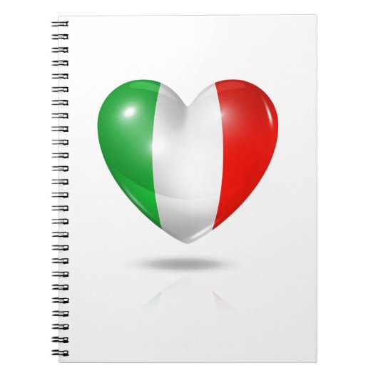 Italiaans Amore Heart - notebook Notitieboek (Voorkant)