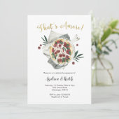 Italiaans: Amore Verloving Invitation Kaart (Staand voorkant)