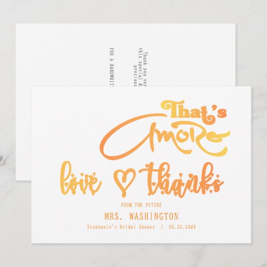 Italiaans Aperol Cocktail Dat is Amore Vrijgezelle Bedankkaart (Voorkant / Achterkant)