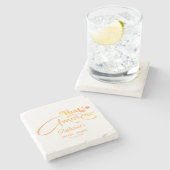 Italiaans Aperol Cocktail Dat is Amore Vrijgezelle Stenen Onderzetter (Zijkant)