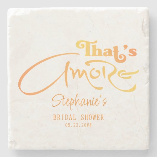 Italiaans Aperol Cocktail Dat is Amore Vrijgezelle Stenen Onderzetter (Voorkant)