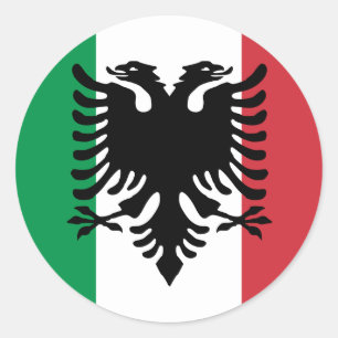 Italiaans Arberesh, Italiaanse vlag Ronde Sticker