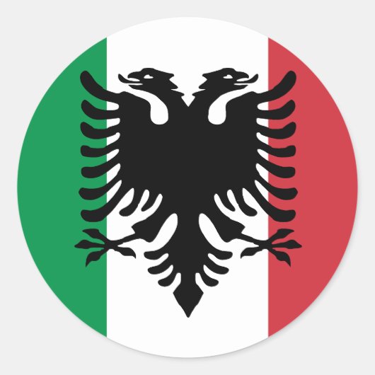 Italiaans Arberesh, Italiaanse vlag Ronde Sticker (Voorkant)