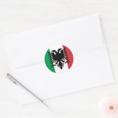 Italiaans Arberesh, Italiaanse vlag Ronde Sticker (Envelop)