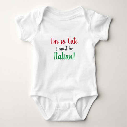 Italiaans Baby shower Romper (Voorkant)
