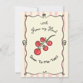 italiaans Baby shower van kerstomaten Kaart (Achterkant)