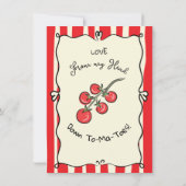 italiaans Baby shower van kerstomaten Kaart (Achterkant)