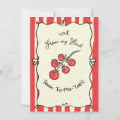 italiaans Baby shower van kerstomaten Kaart (Achterkant)