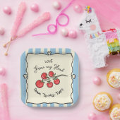 italiaans Baby shower van kerstomaten Papieren Bordje (Feest)