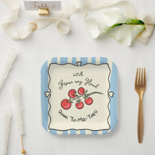 italiaans Baby shower van kerstomaten Papieren Bordje