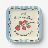 italiaans Baby shower van kerstomaten Papieren Bordje (Voorkant)