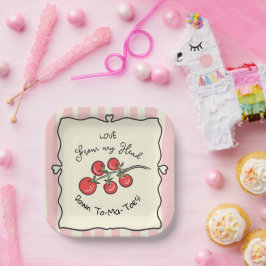 italiaans Baby shower van kerstomaten Papieren Bordje