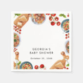 Italiaans Baby shower voor levensmiddelen Servet (Voorkant)