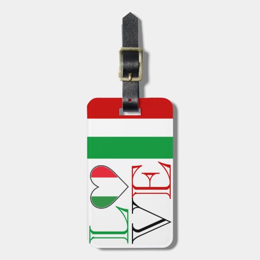 Italiaans Bagagelabel van Liefde (Voorkant verticaal)