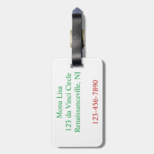 Italiaans Bagagelabel van Liefde (Achterkant verticaal)