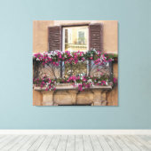 Italiaans balkon canvas afdruk (Insitu (Houten vloer))
