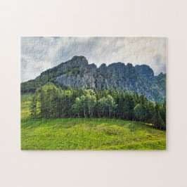 Italiaans bergbos en groene weide legpuzzel
