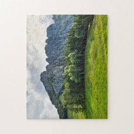 Italiaans bergbos en groene weide legpuzzel