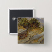 Italiaans berglandschap, c.1824 vierkante button 5,1 cm (Voorkant /achterkant)