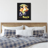  Italiaans Bianchi Bicycle Ad Canvas Afdruk (Insitu (Slaapkamer))