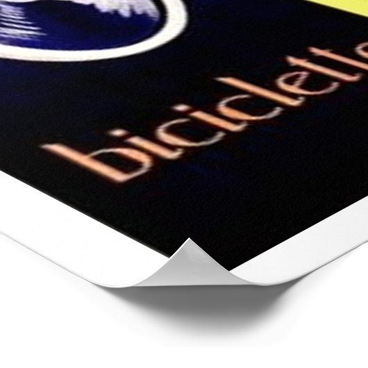  Italiaans Bianchi Bicycle Ad Poster (Hoek)