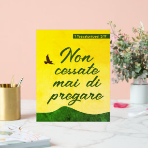 Italiaans Bijbelvers Versetto Motivazionali Acryl Bord