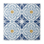 Italiaans blauw decoratief keramisch materiaal tegeltje<br><div class="desc">Kan volledig worden aangepast aan uw behoeften. © Gorjo Design. Gemaakt voor je via het Zazzle platform. // Hulp nodig bij het aanpassen van uw ontwerp? Heb je andere ideeën? Je kunt me direct aanraken (Zoe).</div>