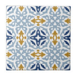 Italiaans  blauw decoratief keramisch tapijtschel tegeltje<br><div class="desc">Kan volledig worden aangepast aan uw behoeften. © Gorjo Design. Gemaakt voor je via het Zazzle platform. // Hulp nodig bij het aanpassen van uw ontwerp? Heb je andere ideeën? Je kunt me direct aanraken (Zoe).</div>