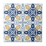 Italiaans  blauw decoratief keramisch tapijtschel tegeltje<br><div class="desc">Kan volledig worden aangepast aan uw behoeften. © Gorjo Design. Gemaakt voor je via het Zazzle platform. // Hulp nodig bij het aanpassen van uw ontwerp? Heb je andere ideeën? Je kunt me direct aanraken (Zoe).</div>