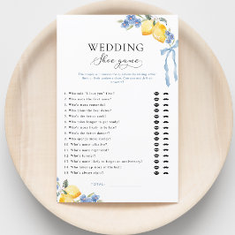 Italiaans Blauw Lint & Citroen Bruids Schoen Spel