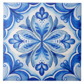  Italiaans blauw Maiolica tegels Tegeltje (Voorkant)